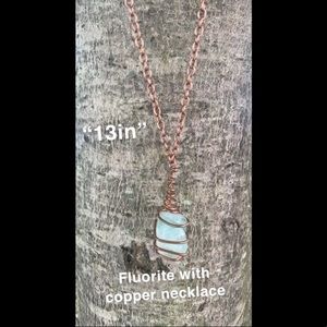 Fluorite with copper necklace